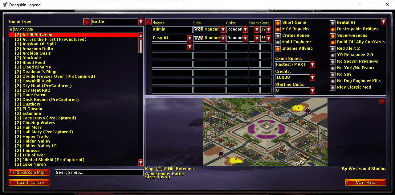 【大型MOD】东辛传奇{红警2}（内置经典正义传奇）